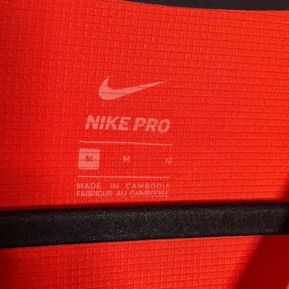 Nike Pro Orange long sleeve athletic top - Picture 3 of 4